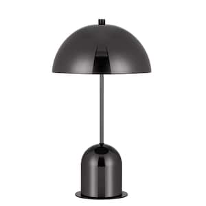 20 in. Height Gun Metal Finish Metal Accent Lamp with Shade