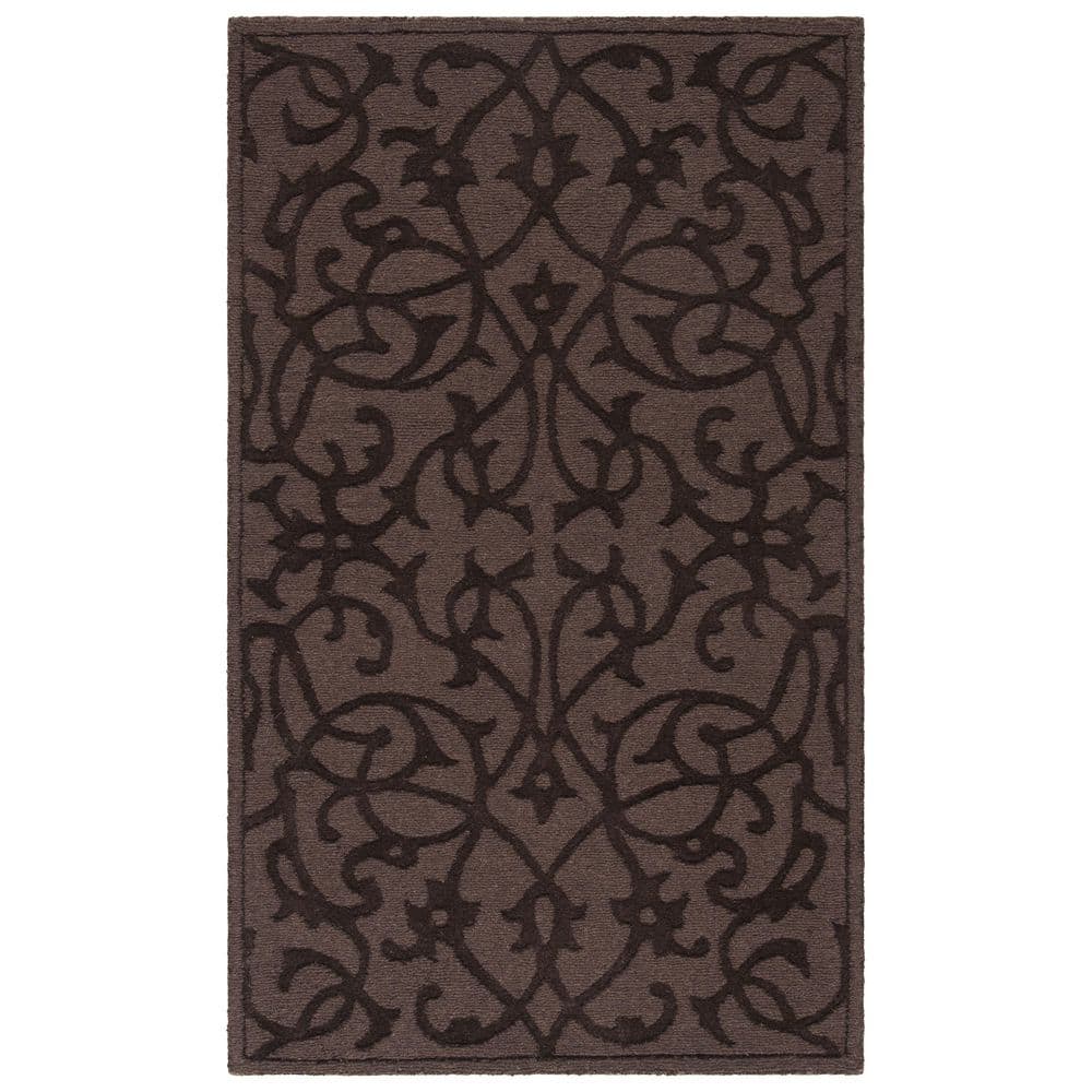 Hand-Tufted Artisan Wool Rug in Rich Brown, 3' x 5'