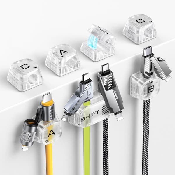 7-Packs Magnetic Cable Clips Cord Holder, Desk Cables Management for Home Office Desktop Nightstand Car