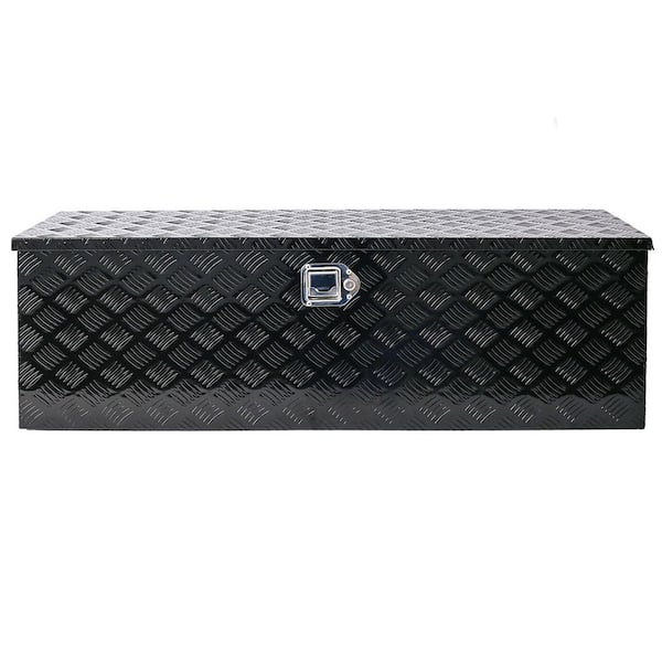 46 Gal. Black Aluminum Deck Box