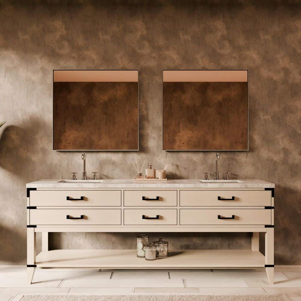 Irvington 84 in. Bath Vanity Cabinet without Top in White Oak Assembled price history on PriceWatchPro