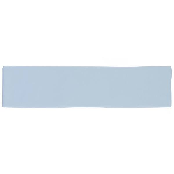 Merola Tile Chalk Azul 3 in. x 11-3/4 in. Ceramic Wall Take Home Tile Sample