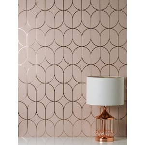 Raye Pink Rosco Trellis Matte Non-Pasted Strippable Wallpaper Sample