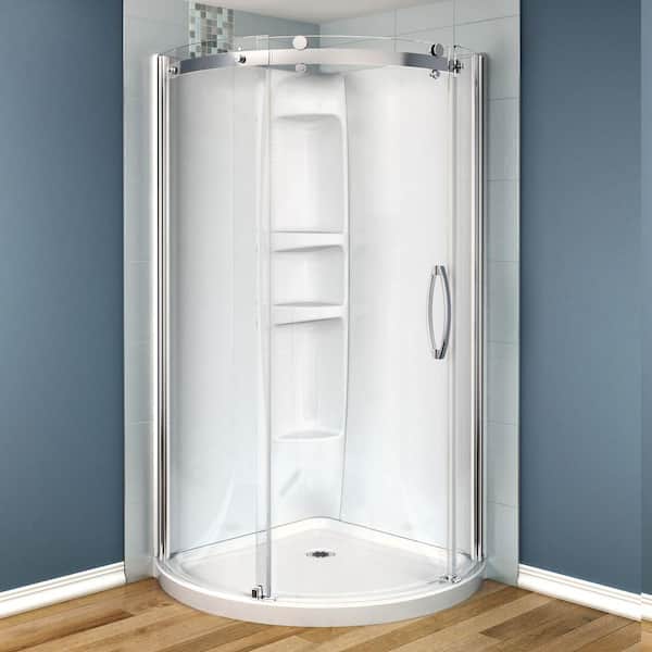 MAAX Olympia 36 in. x 36 in. x 78 in. Shower Stall in White