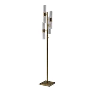Harriet 67 in. Integrated LED Antique Brass Pendant