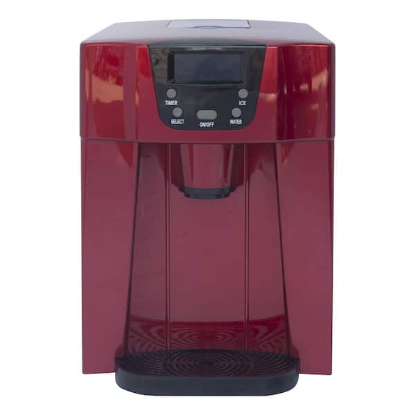 Flynama 26 lb. Portable Metal Countertop Ice Maker in Red