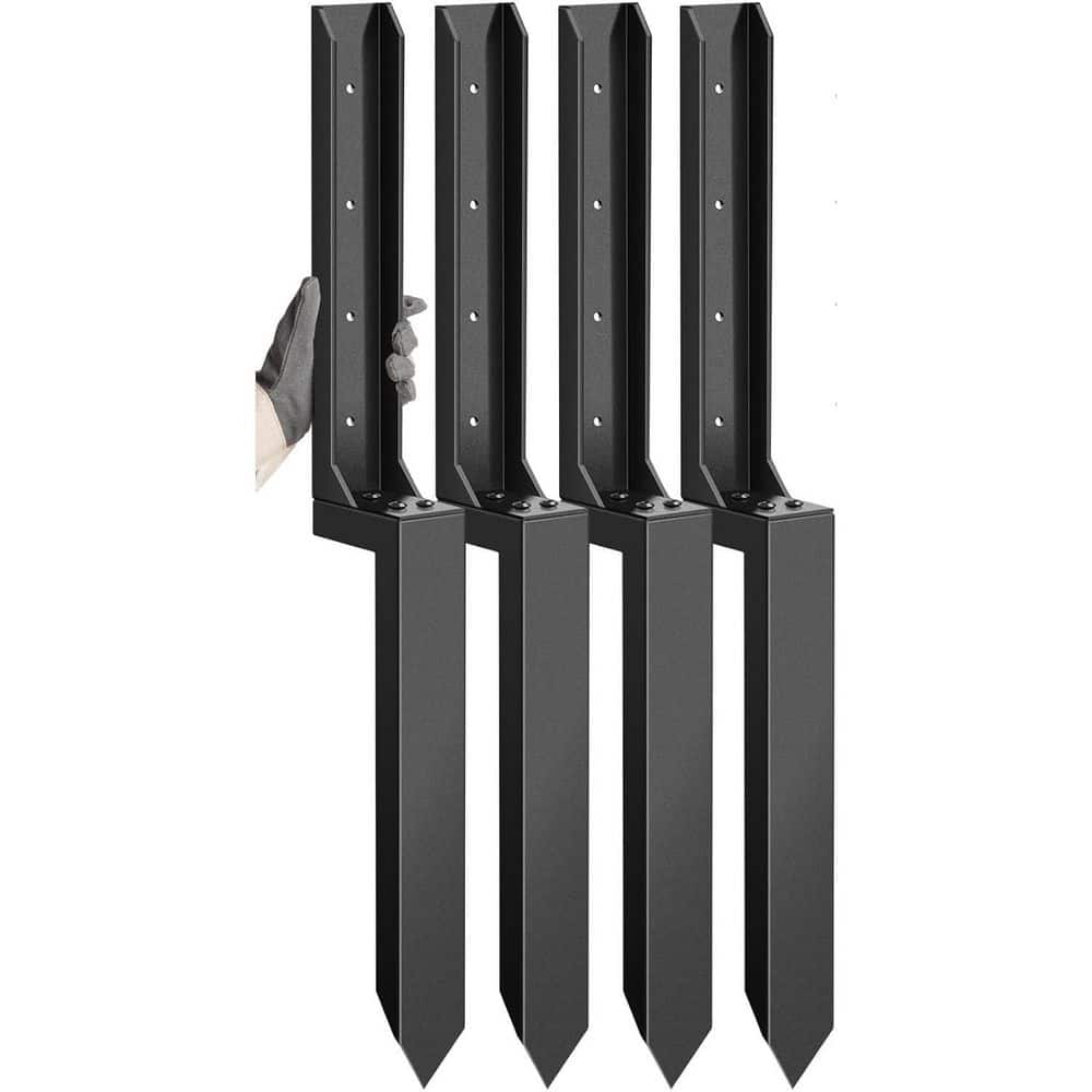 1 Pack 33.46 in. Black Metal Heavy-Duty U-Shaped Fence Post Repair Brackets for Fixing Broken Fence price history on PriceWatchPro