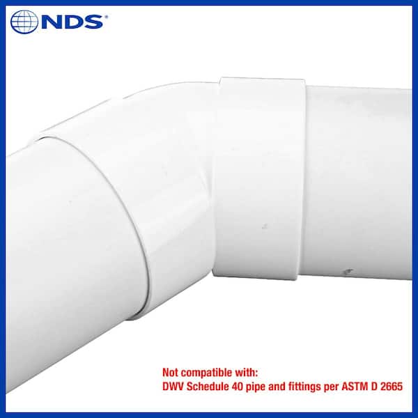 PVC S&D 45° Elbow, 4 in. Hub X Hub