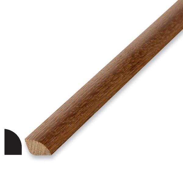 1/2 in. D x 3/4 in. W x 96 in, L Prefinished Oak Stained Gunstock WM126 Shoe Moulding