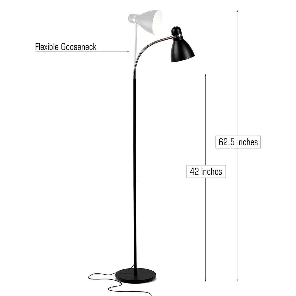 Avery 63" Black Metal Adjustable LED Floor Lamp