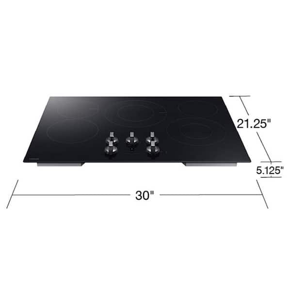30" in. 5 Elements Glass Electric Cooktop in Black with Wi-Fi & Illuminated Knobs