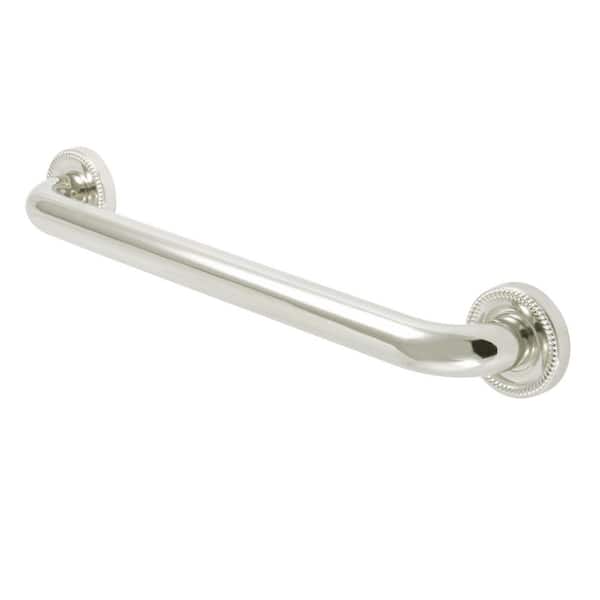 Kingston Brass Camelon 16 in. x 1-1/4 in. Grab Bar in Polished Nickel