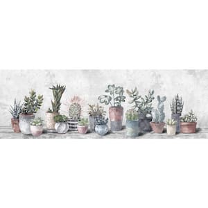 "Growing Cactus Indoors" by Marmont Hill Unframed Canvas Nature Wall Art 10 in. x 30 in.