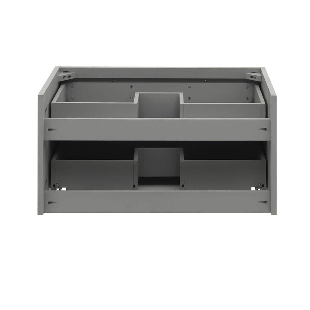 29'' Gray Solid Wood & MDF Modern Wall-Mounted Vanity Cabinet