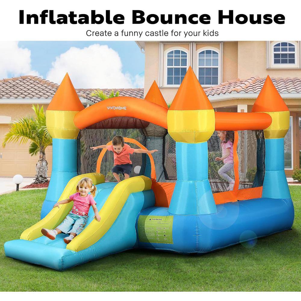Vibrant Inflatable Bounce House with Slide and Blower