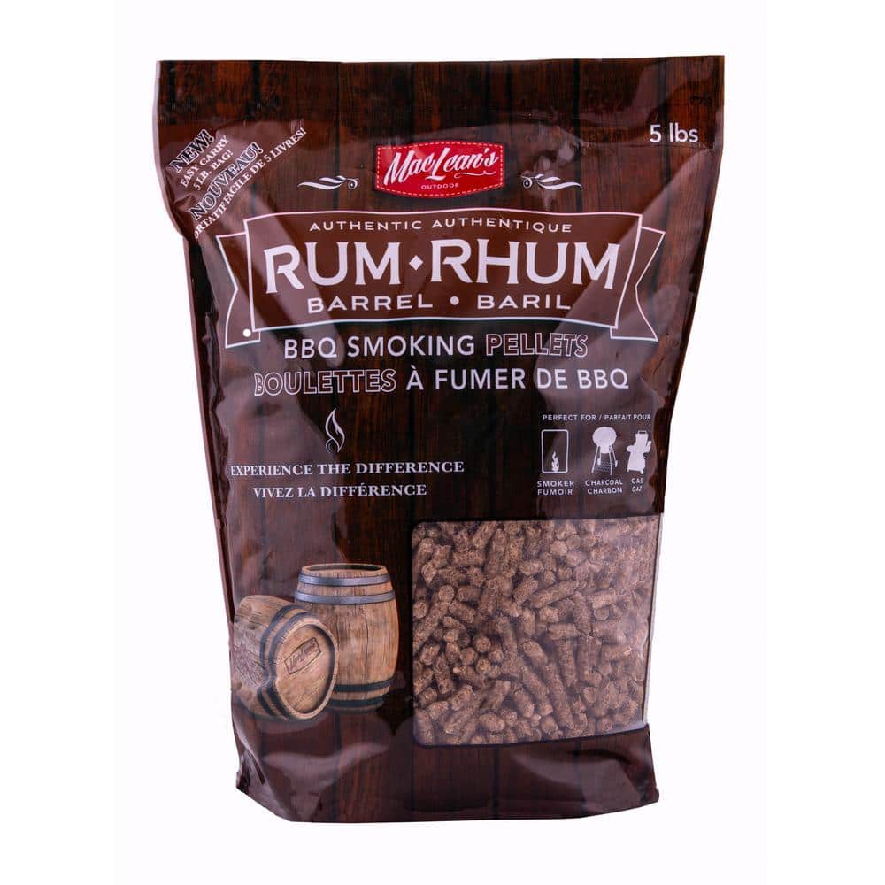 pellet tobacco Maclean's OUTDOOR 5 lbs. Rum Barrel BBQ Smoking Pellets CB-405-RP