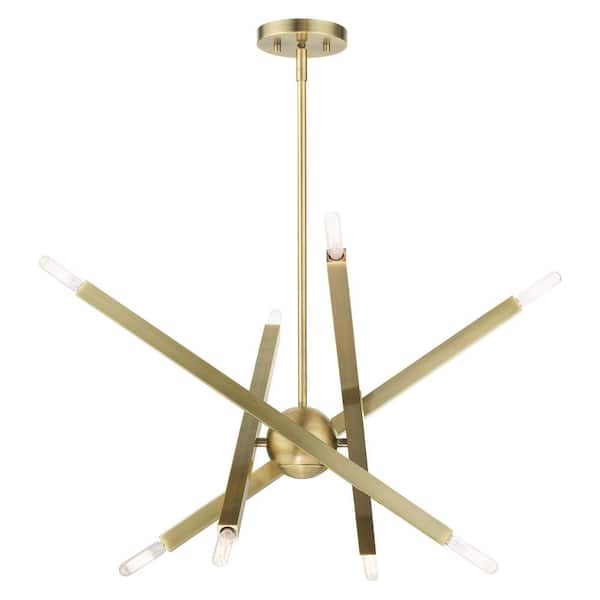 AVIANCE LIGHTING Everson-8 Light Antique Brass Chandelier