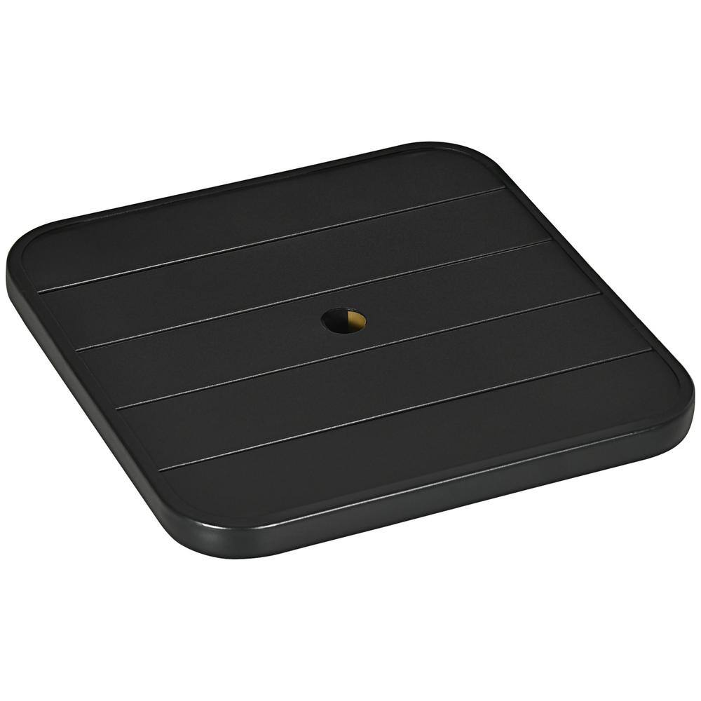 6.38 lbs. Steel Patio Umbrella Base in Black