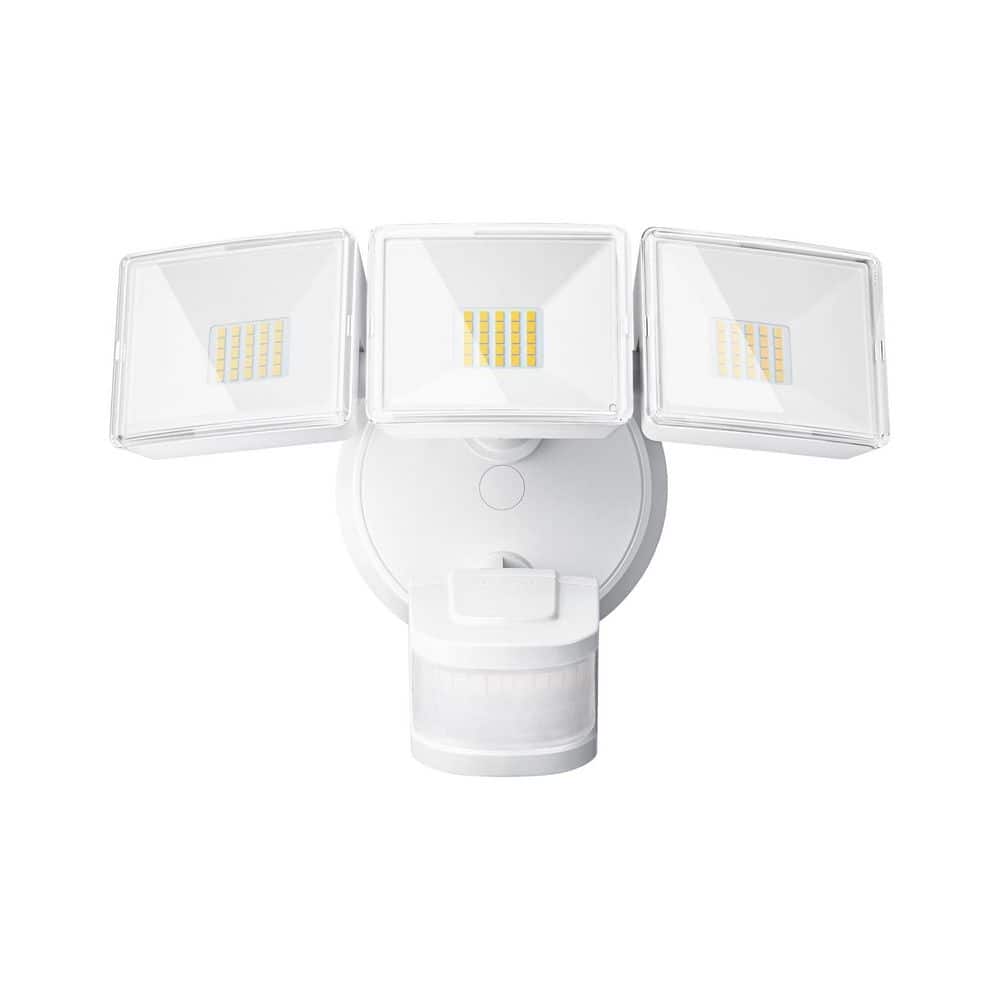 30 Watt Equivalent 4500 Lumen 240° White Motion Sensing Dusk to Dawn LED Flood Light Hardwired 1 Pack price history on PriceWatchPro