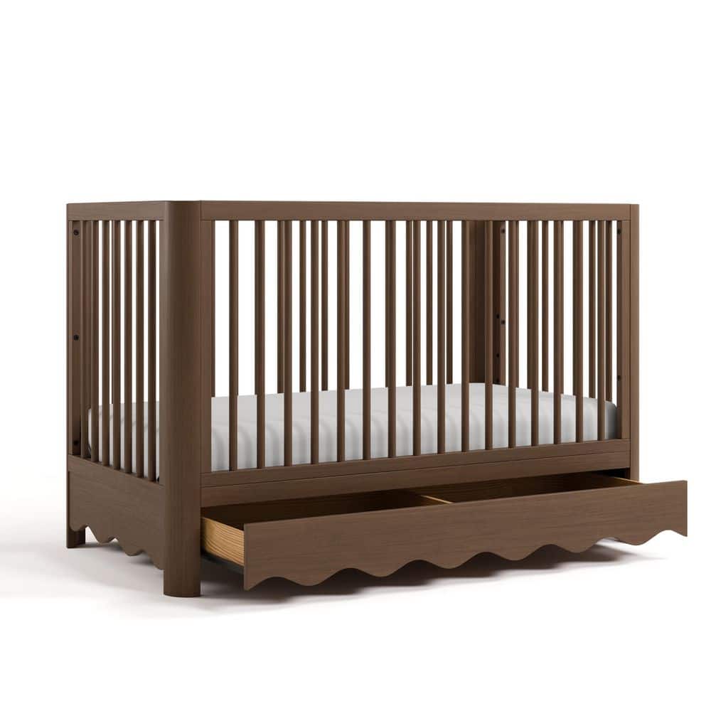 Modular Crib Storkcraft Casablanca Hazelnut Deluxe 5-in-1 Convertible Crib with ...