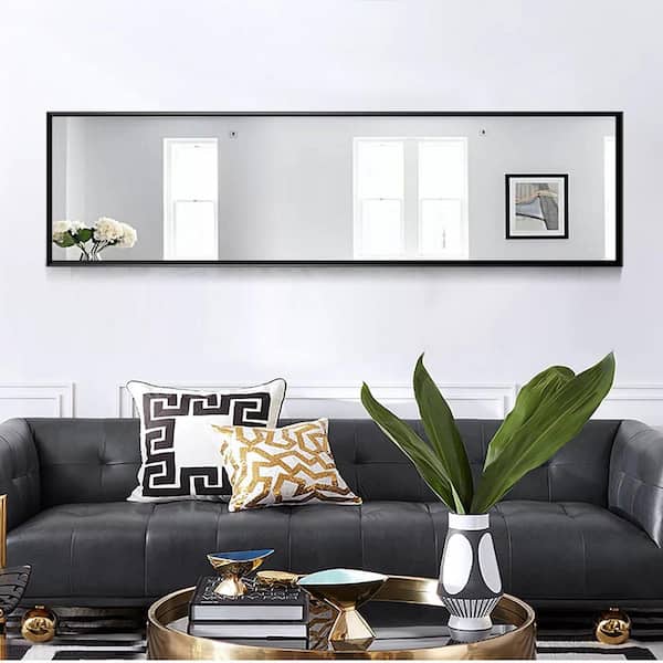 15.7 in. W x 59.1 in. H Classic Rectangle Framed Black Vanity Mirror