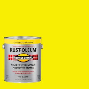1 Gallon High Performance Protective Enamel Gloss Safety Yellow Oil-Based Interior/Exterior Paint (2-Pack)