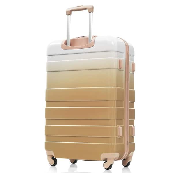 Merax Lightweight Durable 3 Bags 3-Piece Tan ABS Hardshell Spinner Merax Lightweight Durable 3 Bags 3-Piece Tan ABS Hardshell Spinner