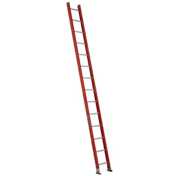 Louisville Ladder 14 ft. Fiberglass Single Ladder with 300 lbs. Load Capacity Type IA Duty Rating