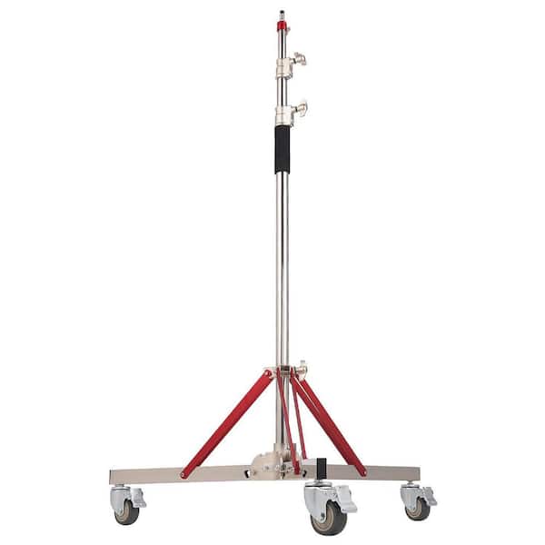 Heavy Duty Light Stand with Casters Max Height 10.5 ft./320cm 201 Stainless Steel Tripod Work Light Stand