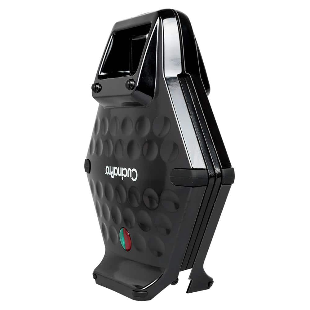 Black Non-Stick Rotating Bubble Waffle Maker