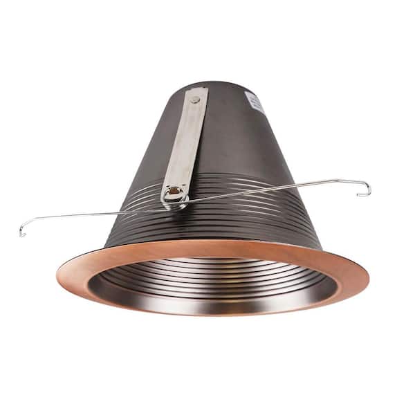 6 in. Bronze Airtight Cone Baffle Trim, Fits 6 in. Housings