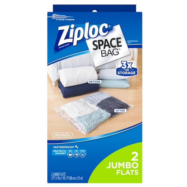 Ziploc Flat Space Bags For Travel Organization and Storage Reusable  Waterproof Bag Pack of 6 2 M 2 L 1 XL 1 Suitcase  Amazonca Home