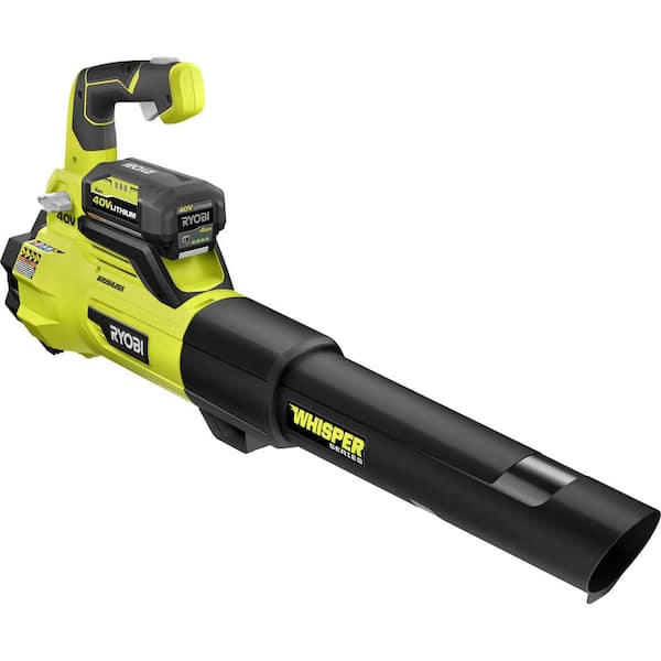 RYOBI RY40470-2B 40V Brushless 125 MPH 550 CFM Cordless Battery Whisper Series Jet Fan Blower with (2) 4.0 Ah Batteries and Charger - 3