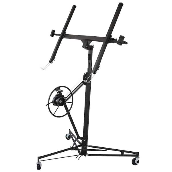 Drywall Lift Panel 11 ft. Lift Drywall Panel Hoist Jack Lifter in Black