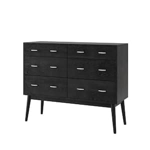 Starla 6-Drawer Black Double Dresser
