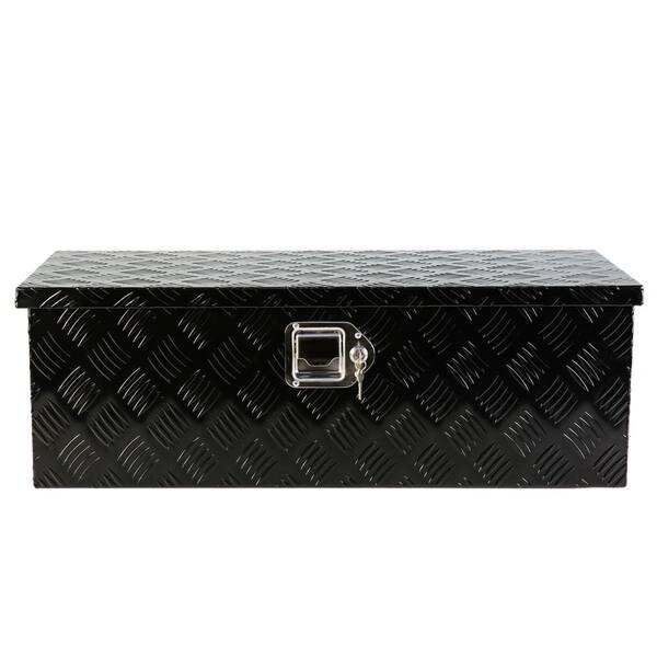 STARK USA Premium 48-Inch Aluminum Tongue Side Toolbox For Truck, RV, ATV Trailer Underbody With Lock & Keys