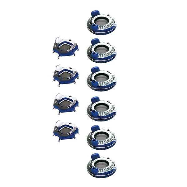Intex River Run 1-Person Floating Pool Tube (6-Pack) and River Run Lounge (4-Pack)