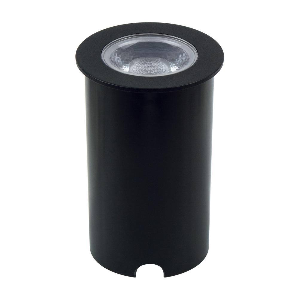 Black Inground LED Pathway Light with Bright White 4000K
