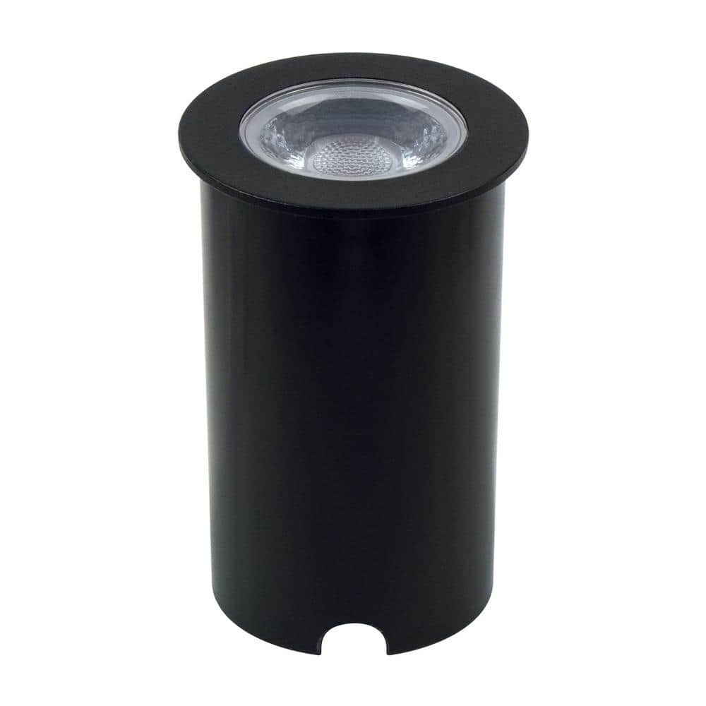Black 2.5" Inground LED Landscape Light with Warm White 2700K