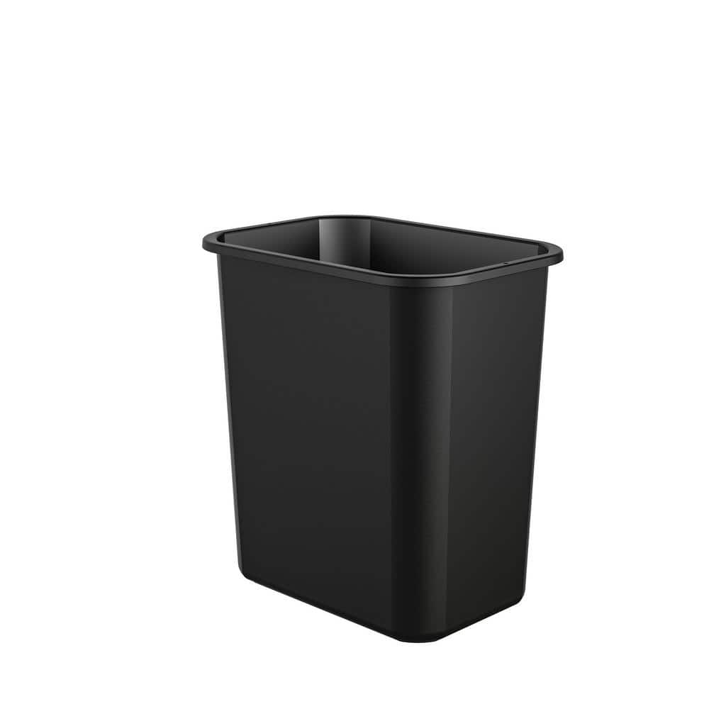 Suncast Commercial 7 Gal. Black Plastic Trash Can (12-Pack