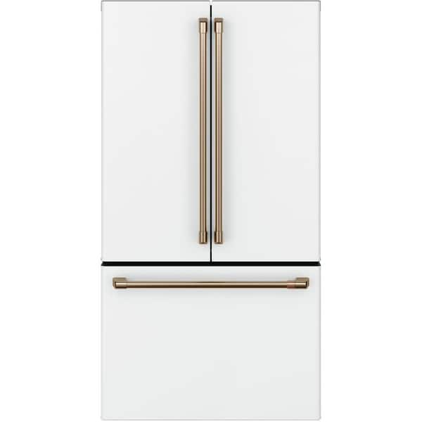 Cafe 23.1 cu. ft. Smart French Door Refrigerator in Matte White ...