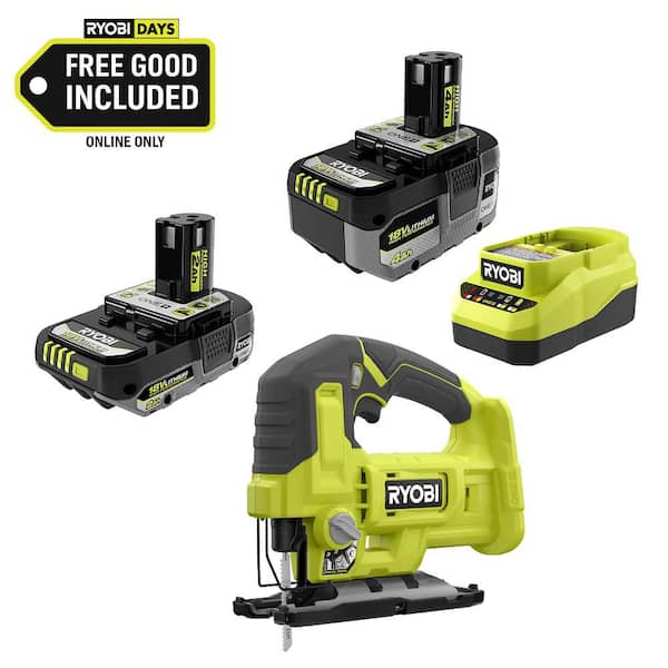 ONE+ 18V HIGH PERFORMANCE Kit w/ 4.0 Ah Battery, 2.0 Ah Battery, Charger, & FREE ONE+ Cordless Jig Saw