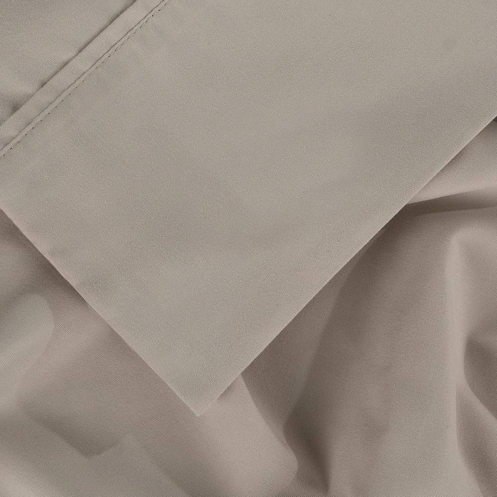 Medium Beige Twin XL Polyester Microfiber Bed Sheet Set