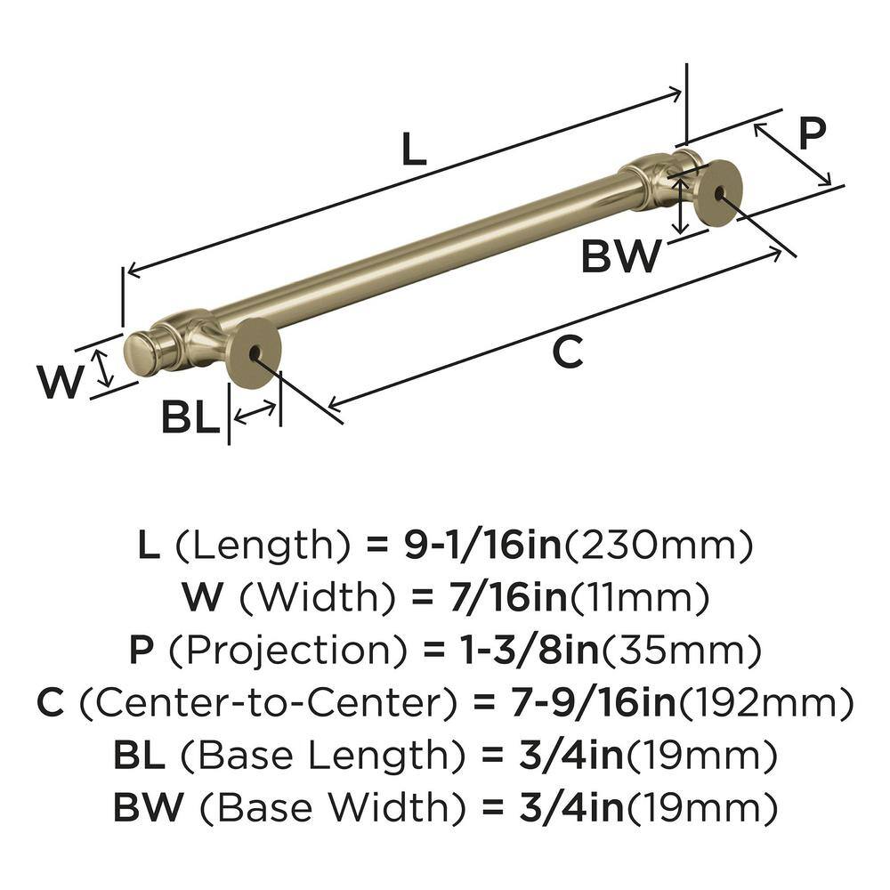 Golden Champagne Traditional Cabinet Bar Pull with Mounting Hardware
