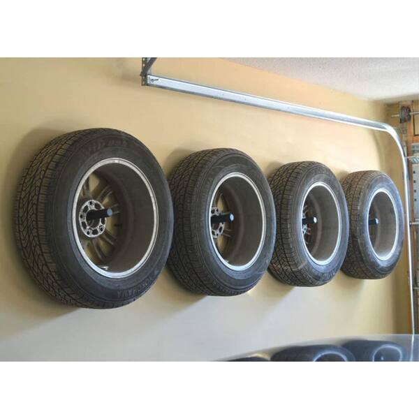Pro E Wheel Hangers Set Wall Mount Tire Rack Alternative Saving Storage For Garage Shed 4 Pack Tirerackl14