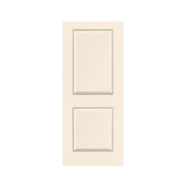CALHOME 36 in. x 80 in. 2-Panel Beige Stained Composite MDF Hollow Core Interior Door Slab For Pocket Door