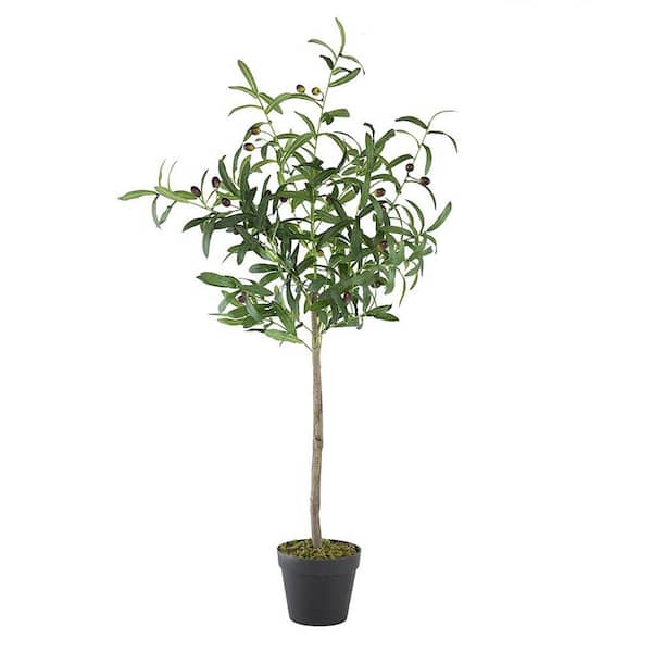 14.16 ft. Artificial Olive Tree in Pot