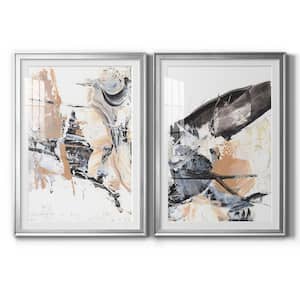 "Ruckus III" by Wexford Homes 2 Pieces Framed Abstract Paper Art Print 30.5 in. x 42.5 in.