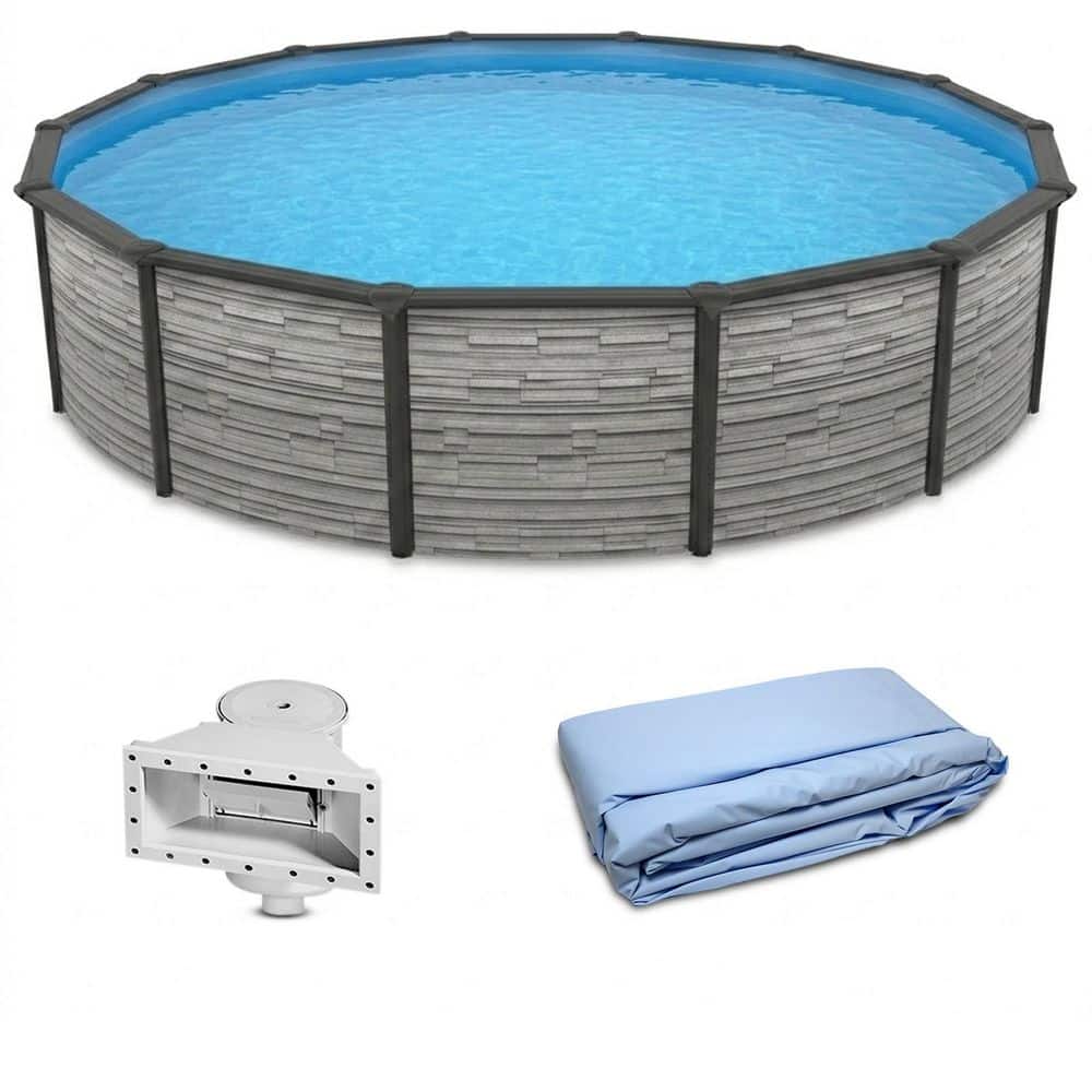 Blue Wave Montilla 21 ft. Round 52 in. Deep Above Ground Pool with