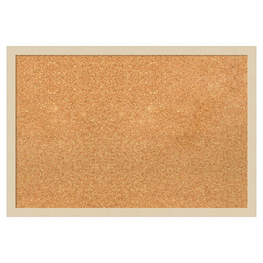 Amanti Art Svelte Natural Wood Framed Natural Corkboard 25 in. x 17 in ...